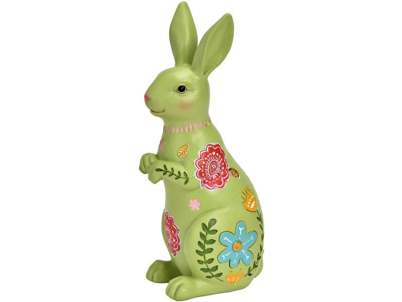 G. Wurm Aufsteller Hase 16 cm, Grün Dekofigur