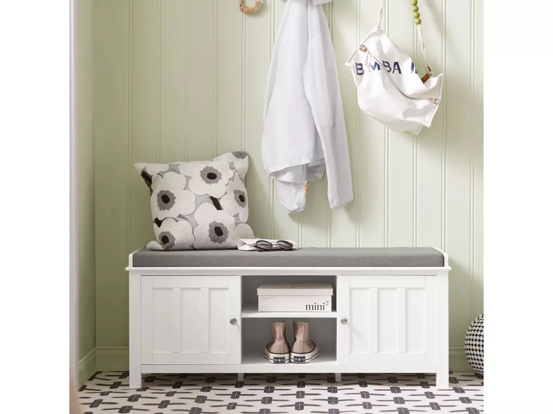 Banc de Rangement Commode à Bottes Chaussures, FSR35-W