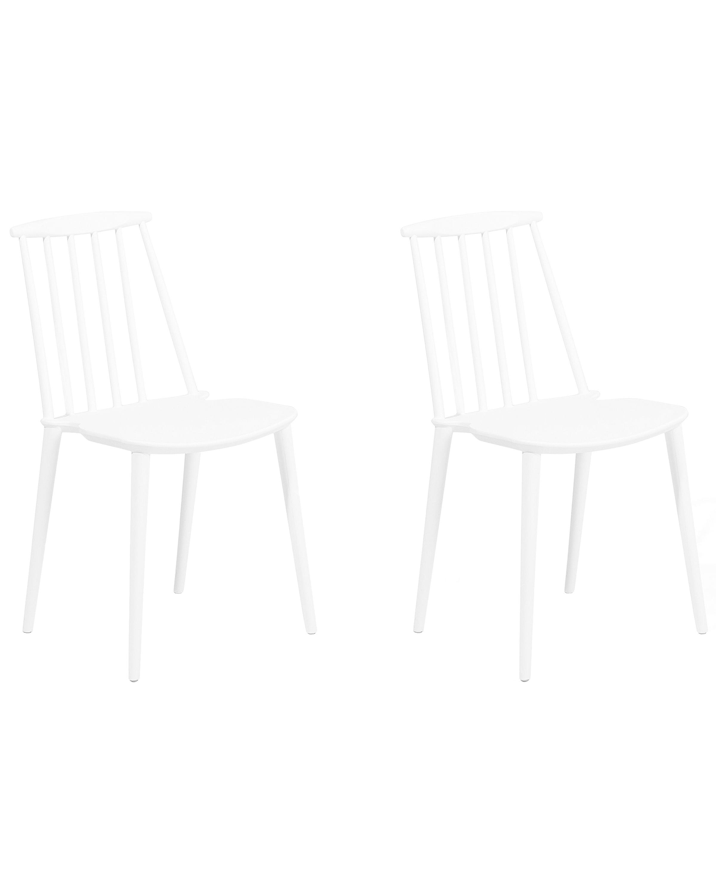 Set van 2 eetkamerstoelen VENTNOR Wit