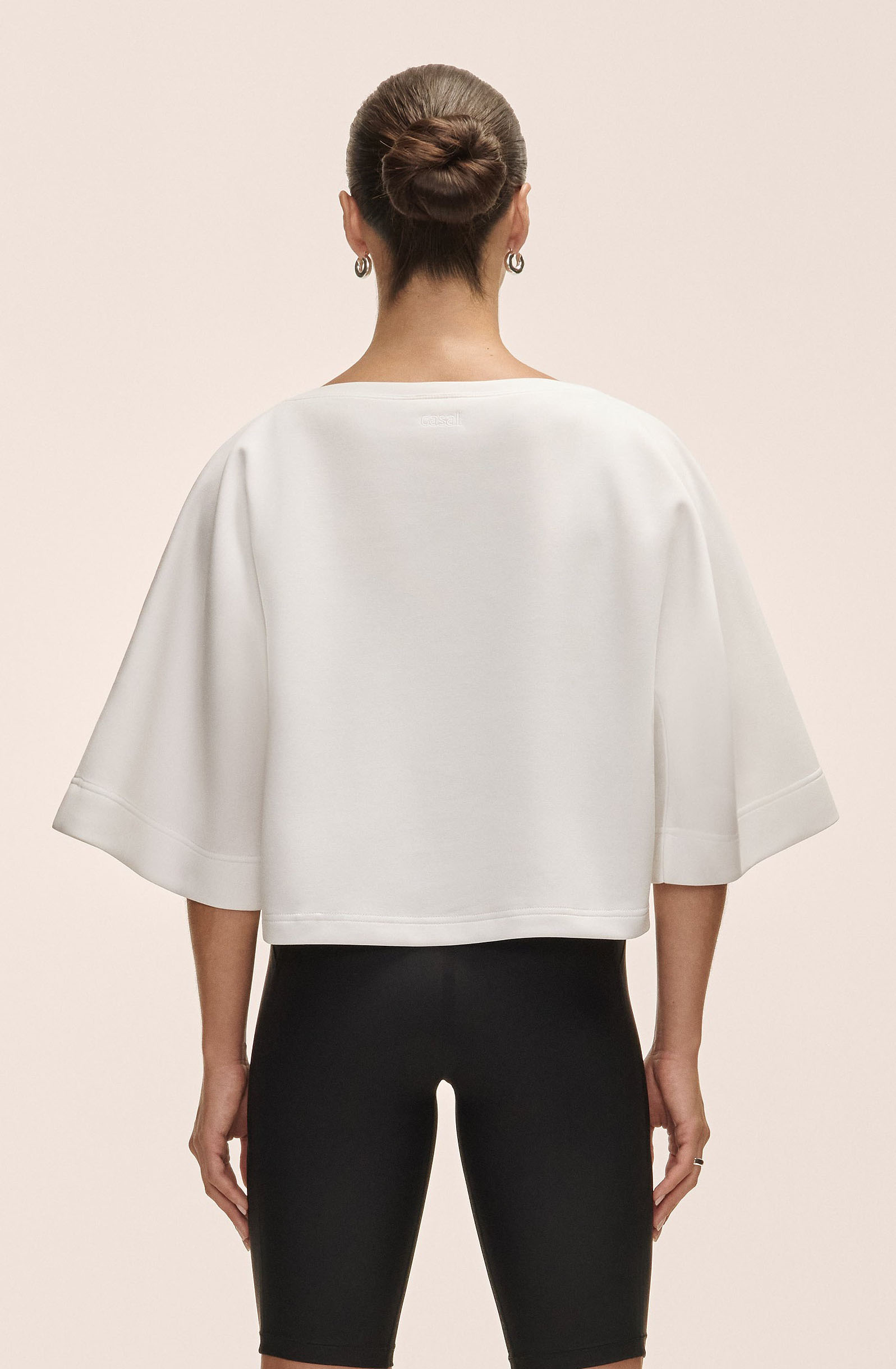 Aria Cropped Boatneck White