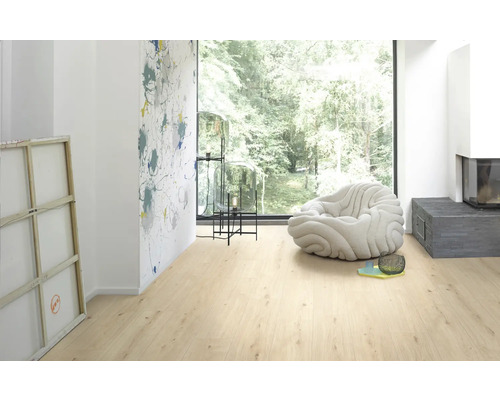 Modulaire ONE designvloer, Atmosphere eiken, geschuurd, landhuisplank, klikverbinding, 1285 x 194 x 8 mm