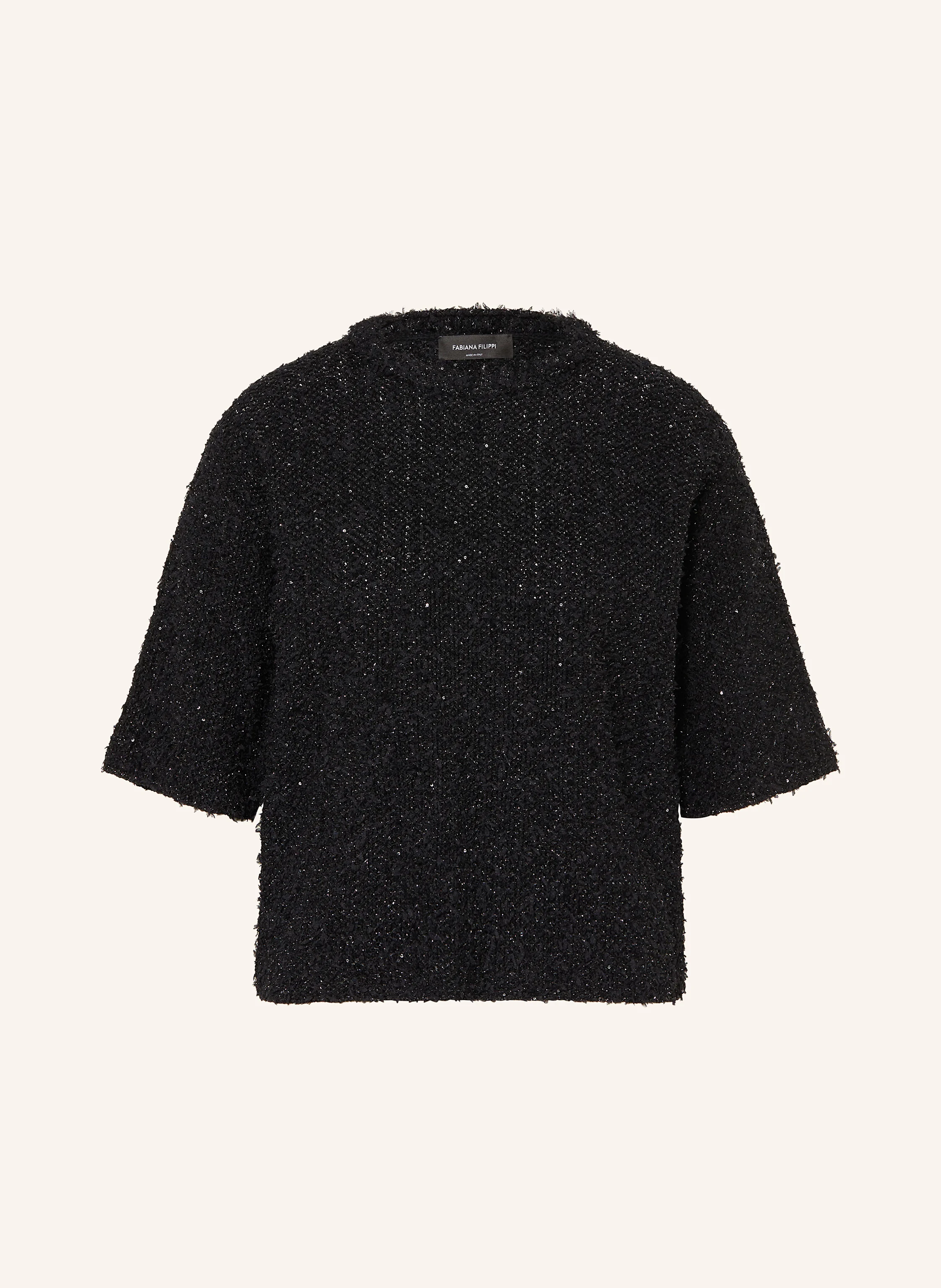 FABIANA FILIPPI Strickshirt mit Pailletten und Glitzergarn
