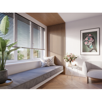 Kleurstaal lattenwand Decowall Acoustic brons eiken 18x30cm