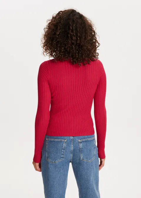 Coltrui met rib structuur paars (FUCHSIA)