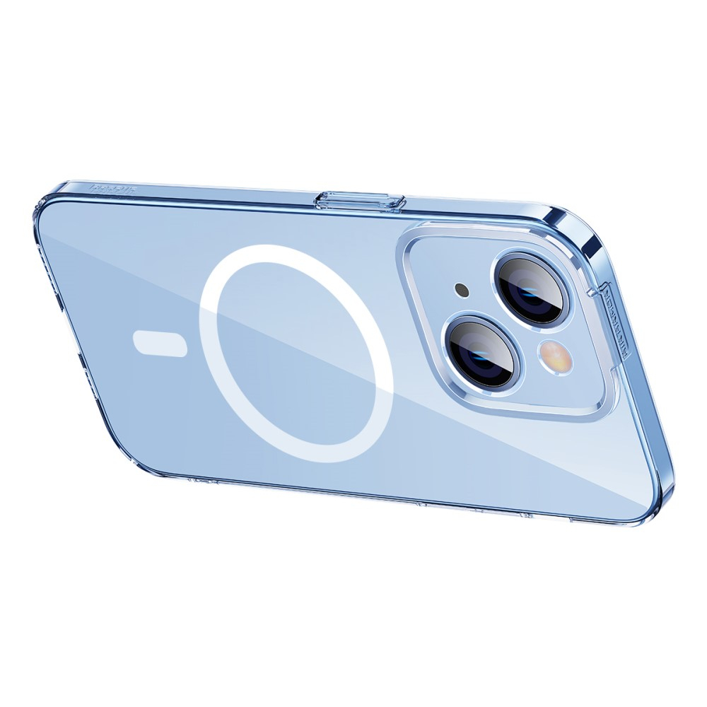 iPhone 14 MagSafe Crystal Hardcase Hülle mit Kameraschutz   Display Panzerglas - Transparent
