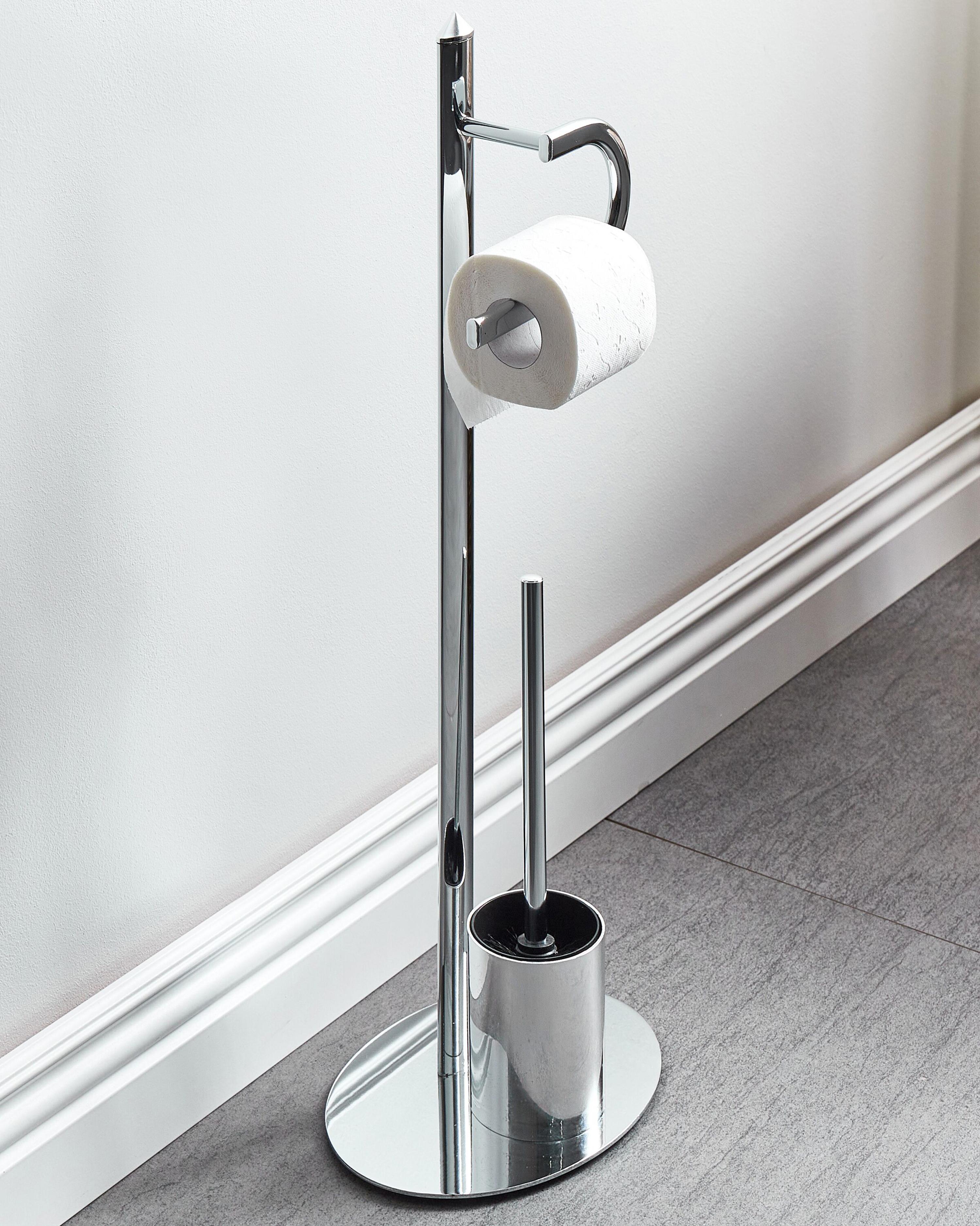Toiletrol- en toiletborstelhouder SARTO Metaal Zilver