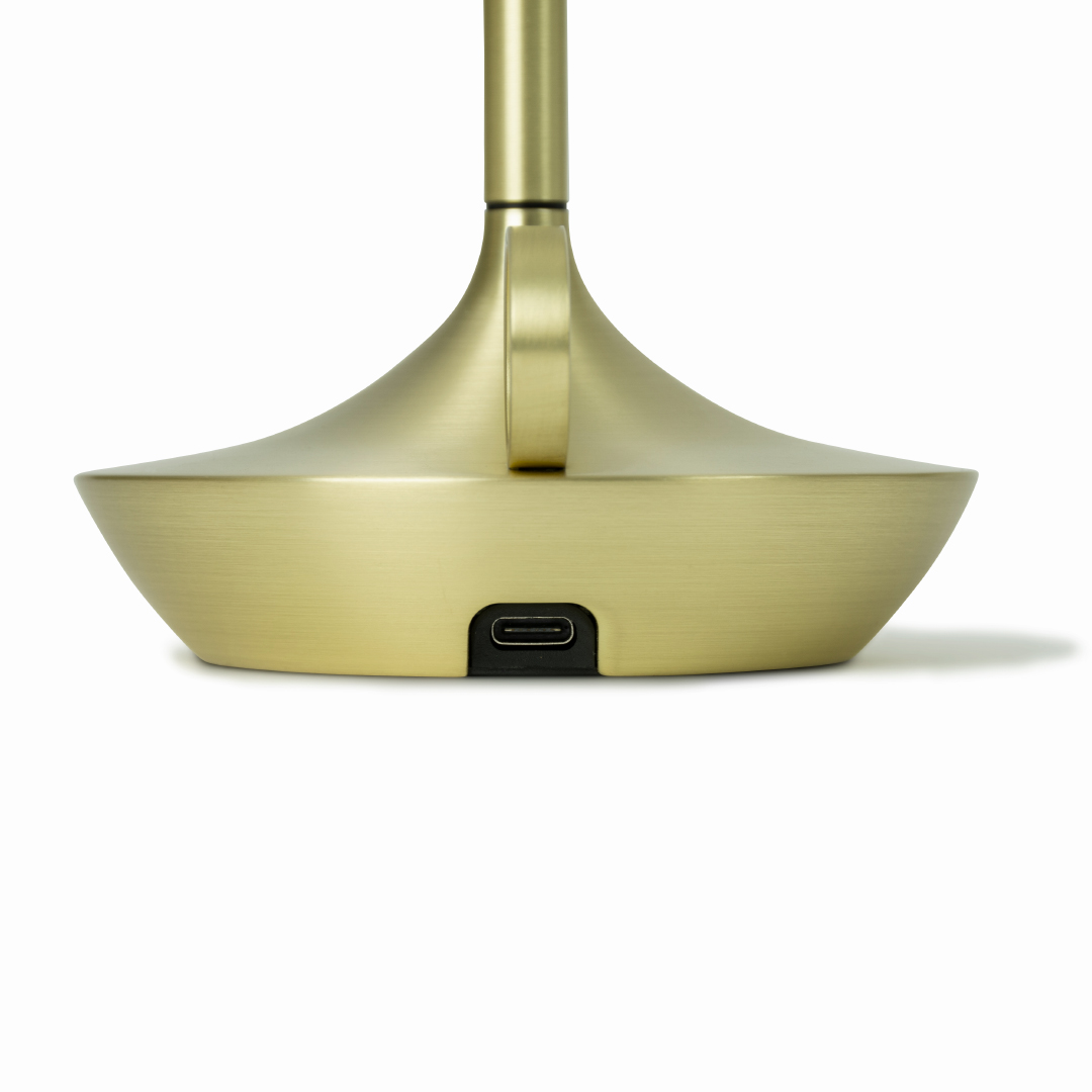 Tafellamp Wick S LED oplaadbaar messing