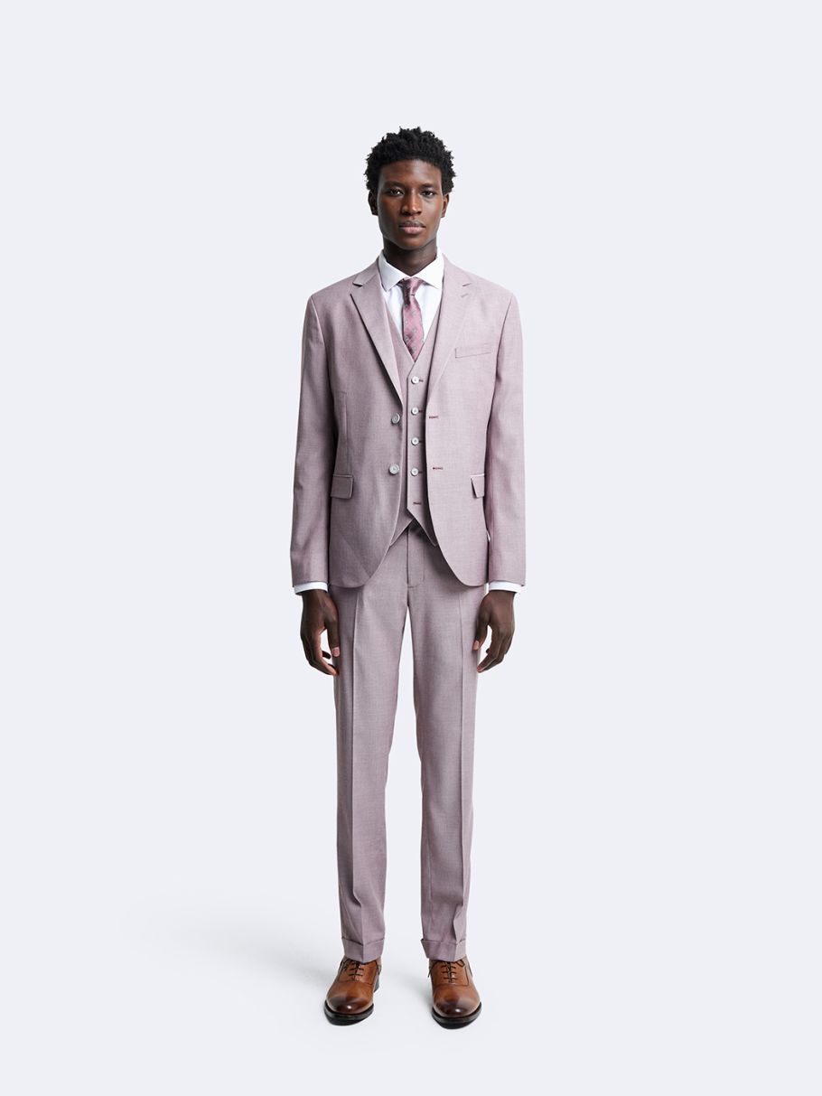 Veste coordonnable slim faux uni