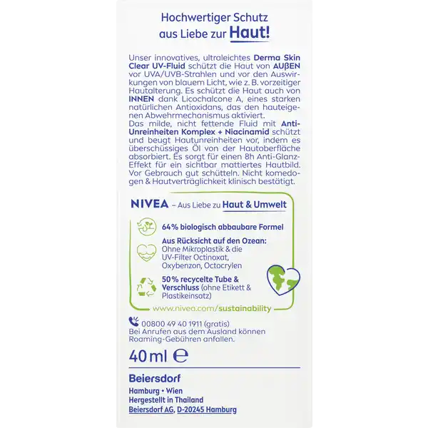 UV Gesicht Experte Derma Skin Clear UV-Fluid LSF 50+
