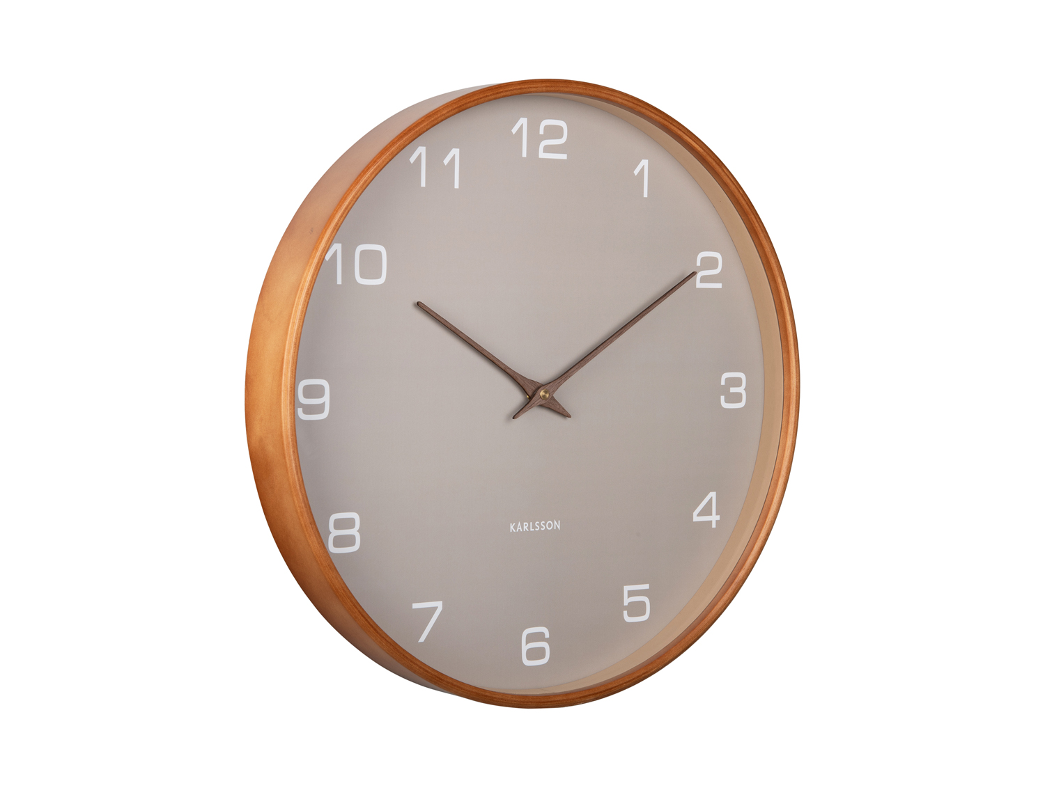 Wall clock Acento wood light grey