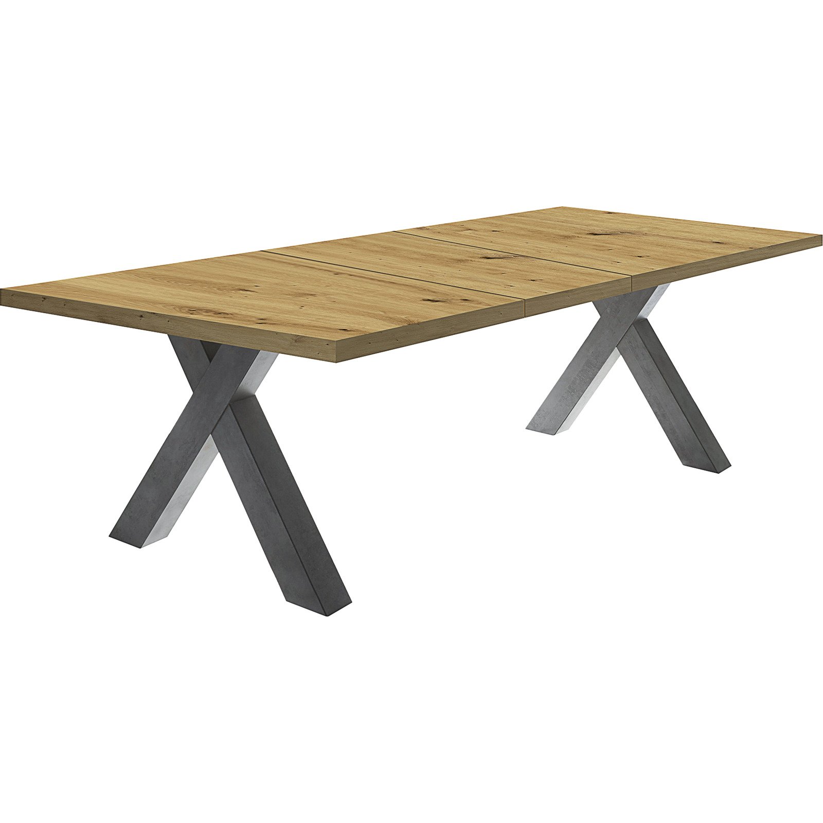 Tisch Magna Dekor X-Fuss ausziehbar 160/210 x 78 x 90cm Asteiche