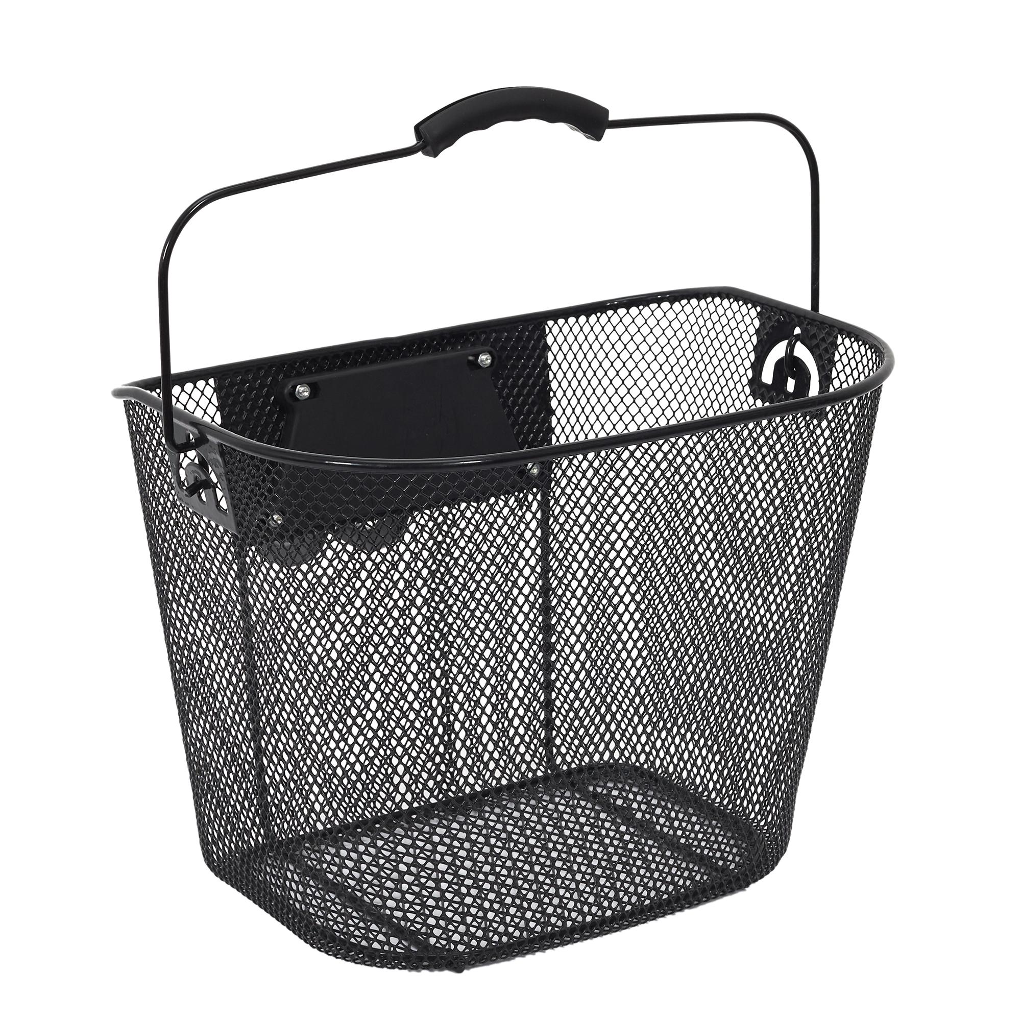 PANIER VELO METAL NOIR CLIP AUTOMATIQUE 10L