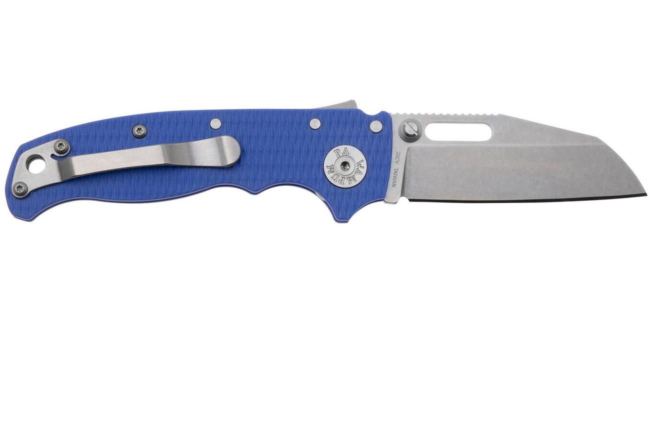 Demko Knives AD20.5 Shark-Lock CPM 20CV Shark Foot AD205-20CV-BLUG10-SF Blue G10, zakmes