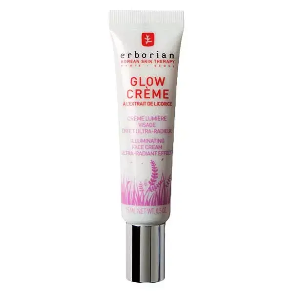 Creme facial iluminador Erborian Glow com extrato de alcaçuz 15ml