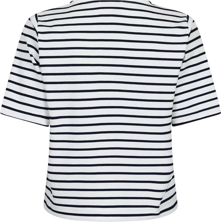Neo Noir Soanie Stripe Tee Navy