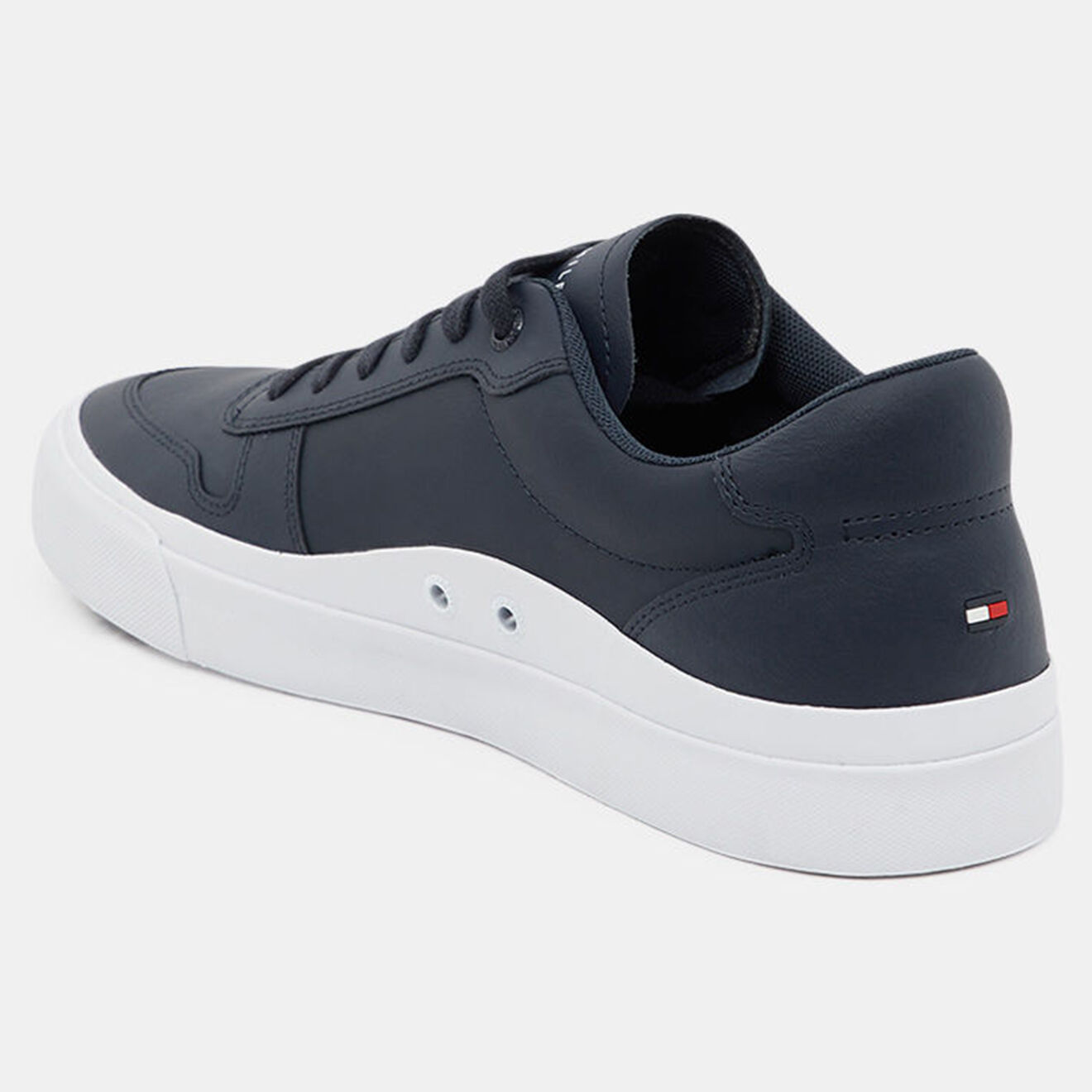 Tommy Hilfiger Baskets en Cuir Rayures bleu marine