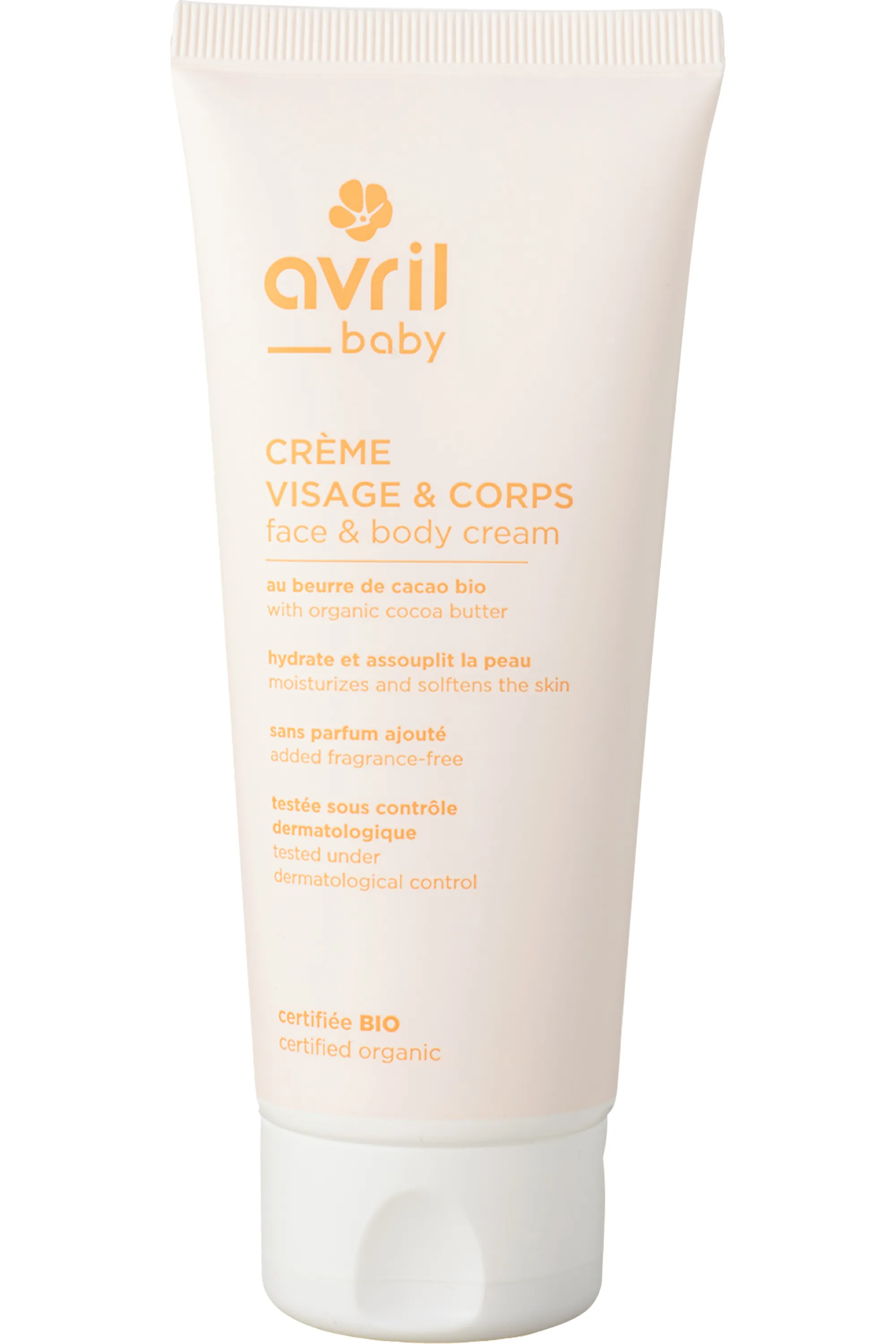 Avril Crème visage & corps bio pour bébé-100 ml
