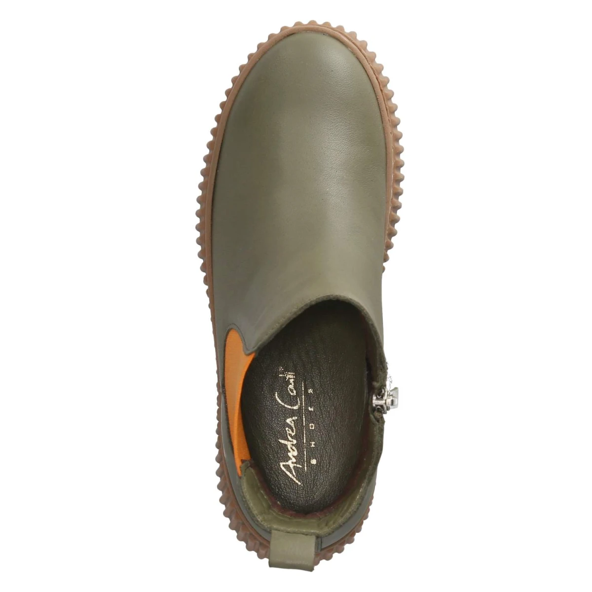 Andrea ContiChelsea Boots - oliv/orange