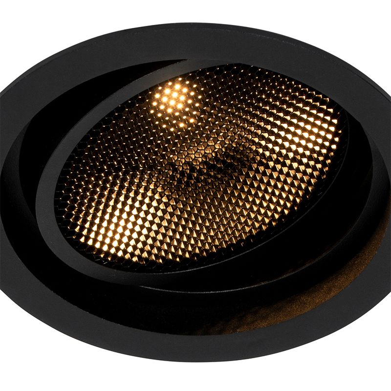 Smart inbouwspot zwart verstelbaar incl. Wifi GU10 111mm - Coop 111 Honey