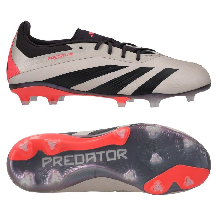 adidas Predator Elite FG Vivid Horizon - Argenté/Aurora Black/Turbo Enfant