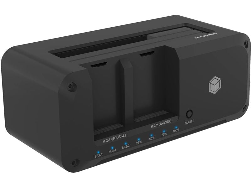 ICY BOX Docking- und Klonstation IB-2924 MSCL-C31 Clone & DockingStation für SATA & M.2 HDDs/SSDs mit USB 3.2 Gen 1 Type-C Anschluss