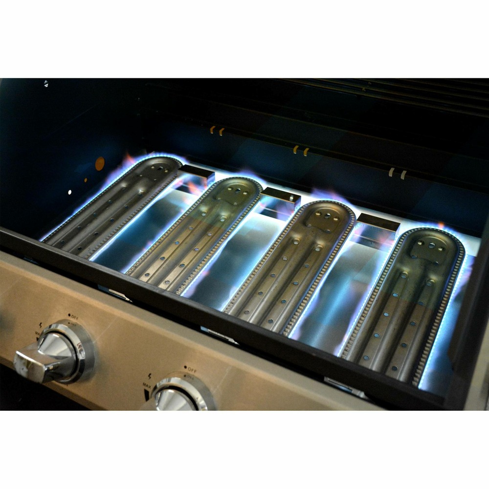 Lot de 4 brûleurs et 4 diffuseurs pour barbecue richelieu. D’artagnan et rochefort