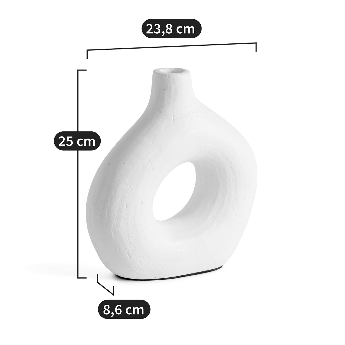 LA REDOUTE INTERIEURS<br>Vaso decorativo de cerâmica Alt.25 cm, Kuro