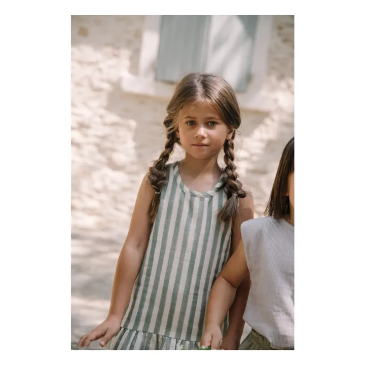 Studio Bohème Robe Playa Rayée | Sauge