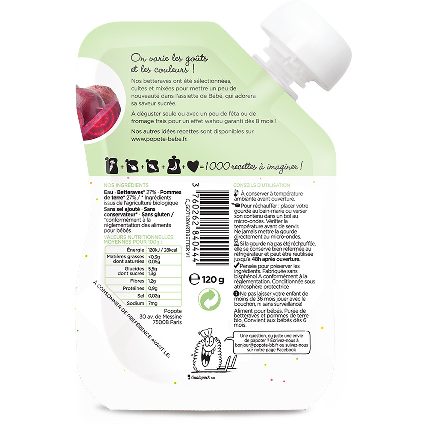 Gourde à la betterave bio - 120g