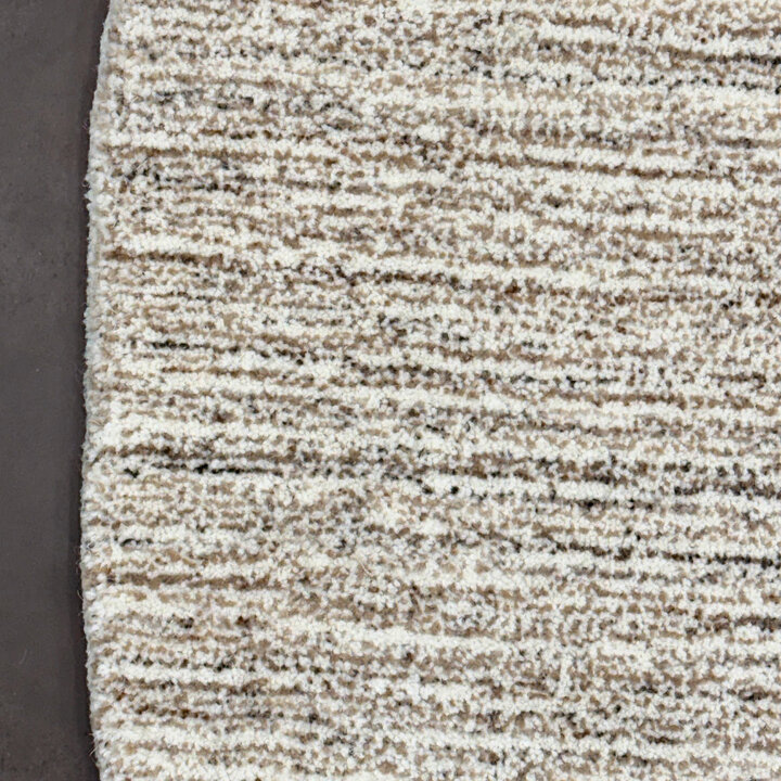 Rond wollen vloerkleed - Pedro Taupe | Gemêleerd design