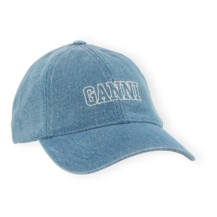Ganni Casquette Denim Coton Recyclé | Bleu