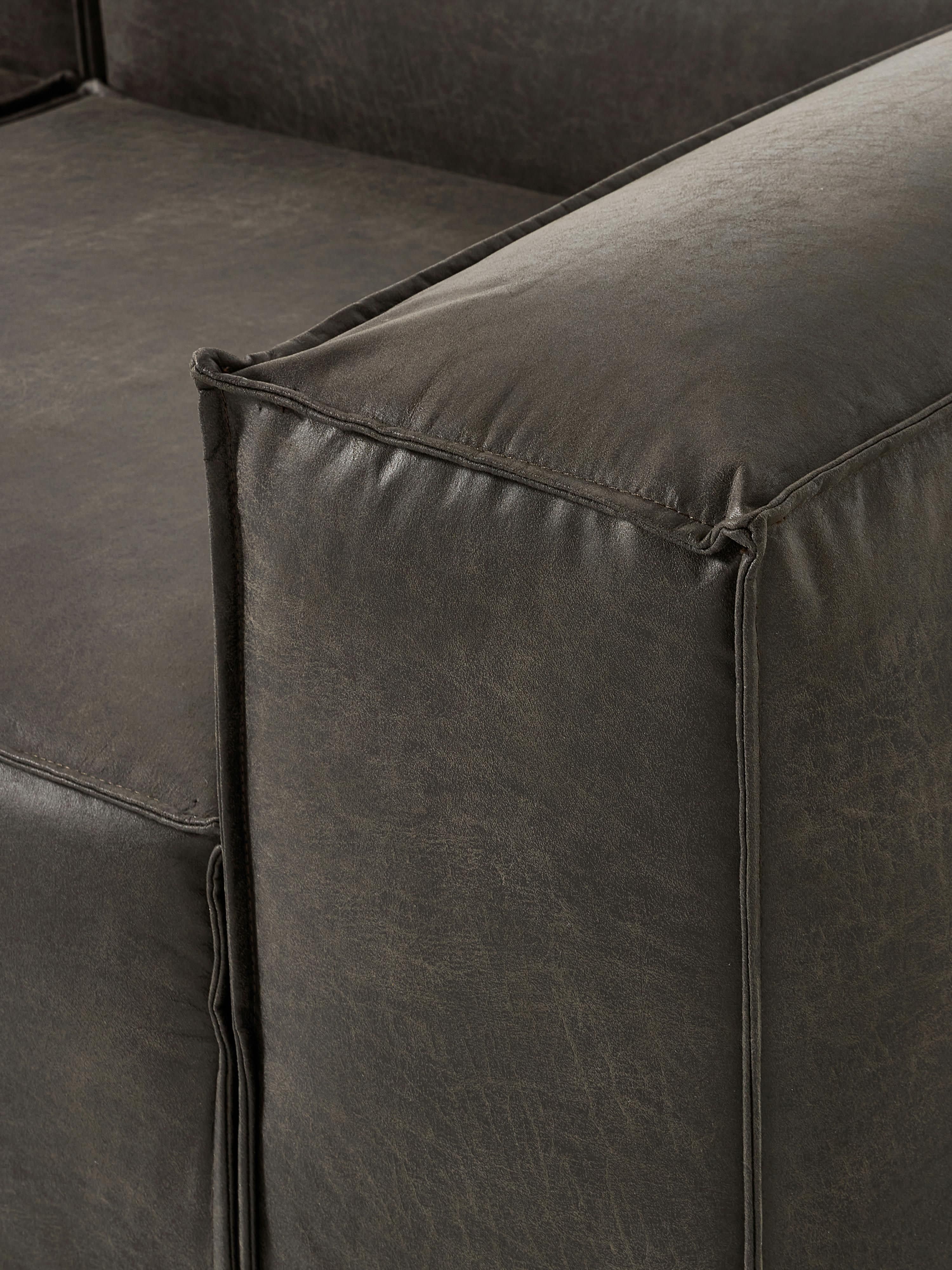 Modulaire bank Lennon (4-zits) van gerecycled leer