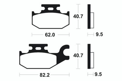 Plaquettes de freins Tecnium Maxi Scooter métal fritté - MSS254