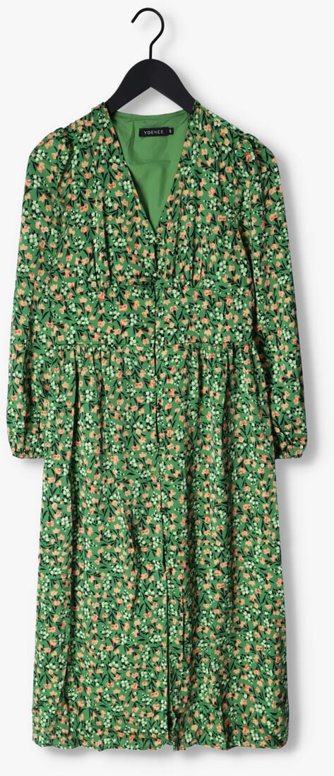 YDENCE groene ydence maxi jurk dress cheryl