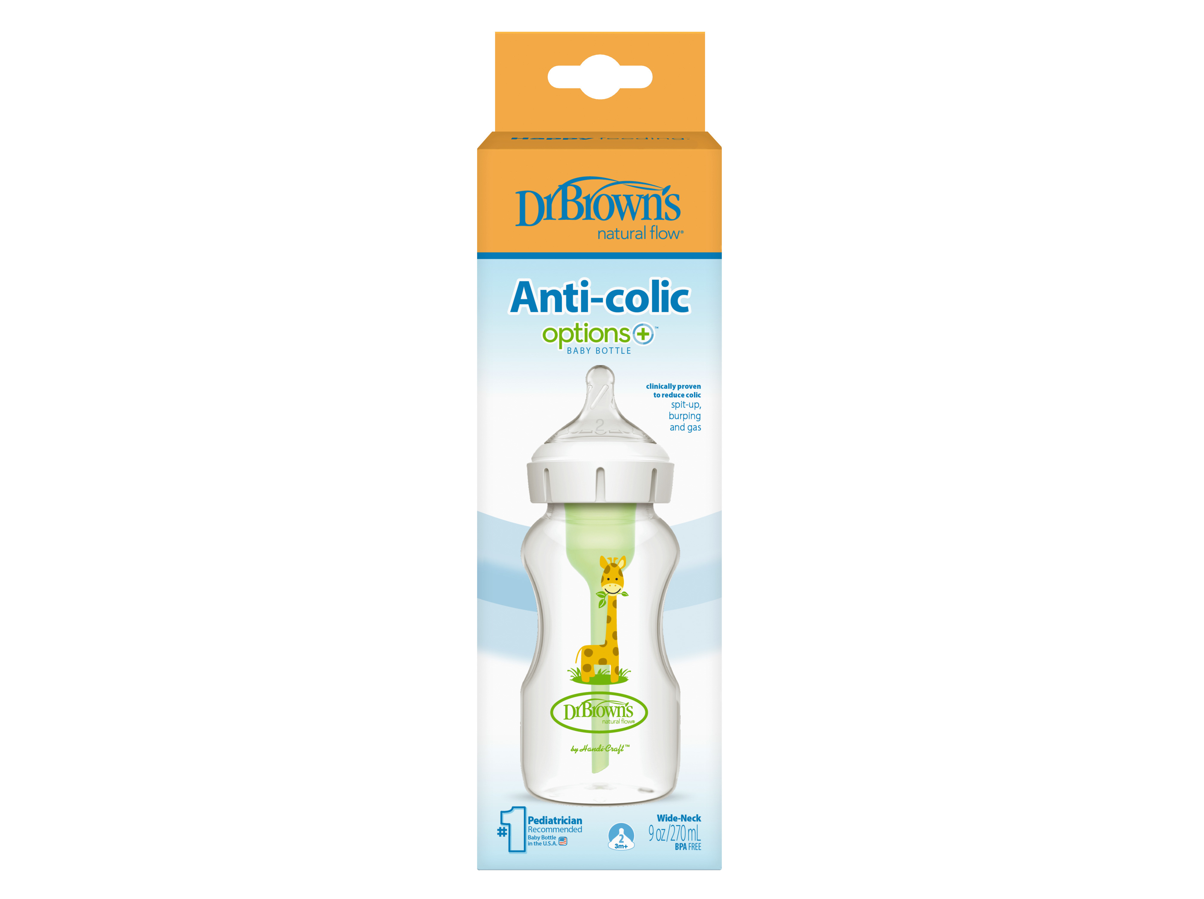 BIBERÃO DR. BROWN'S BOCA LARGA TETINA N2 270ML 1UN