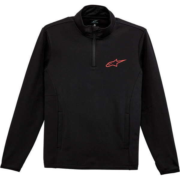 Alpinestars - Sous-pull 1/4 zip Mission V2 Midlayer Noir / Rouge
