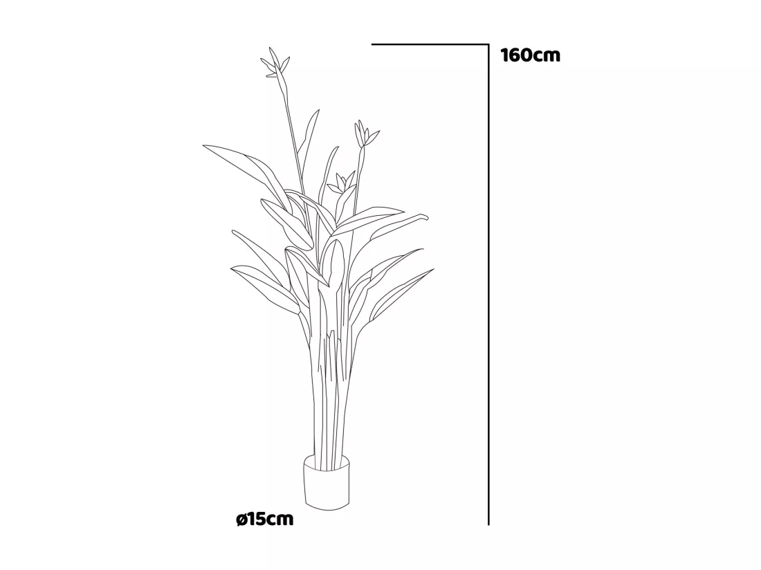 Bird of Paradise - Plante artificielle en pot H160 cm