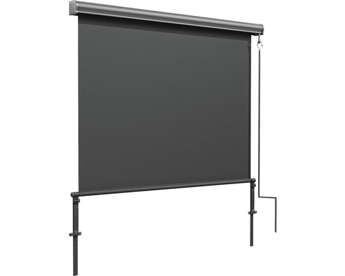Verticale zonwering 1,40x2,5, doek effen antraciet, frame RAL 7022 umbragrijs