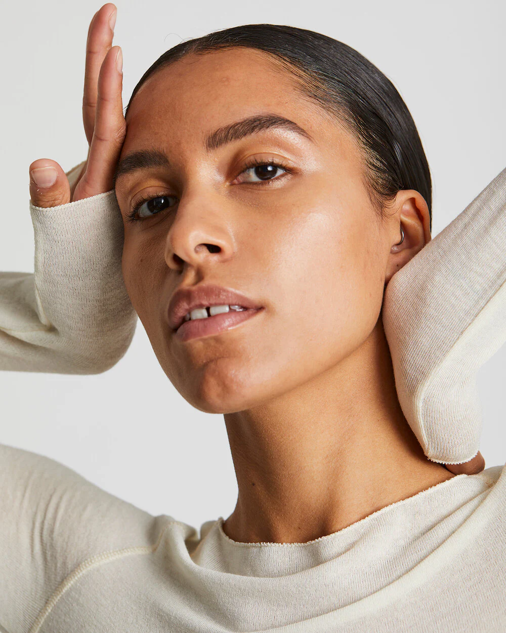Gai+Lisva  Amalie wool langærmet t-shirt - Off White