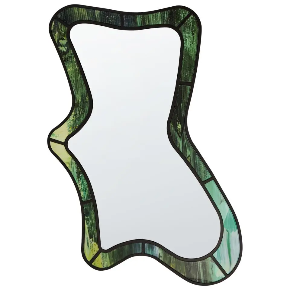 CERVILLE - Wandspiegel - Groen - Glas/MDF