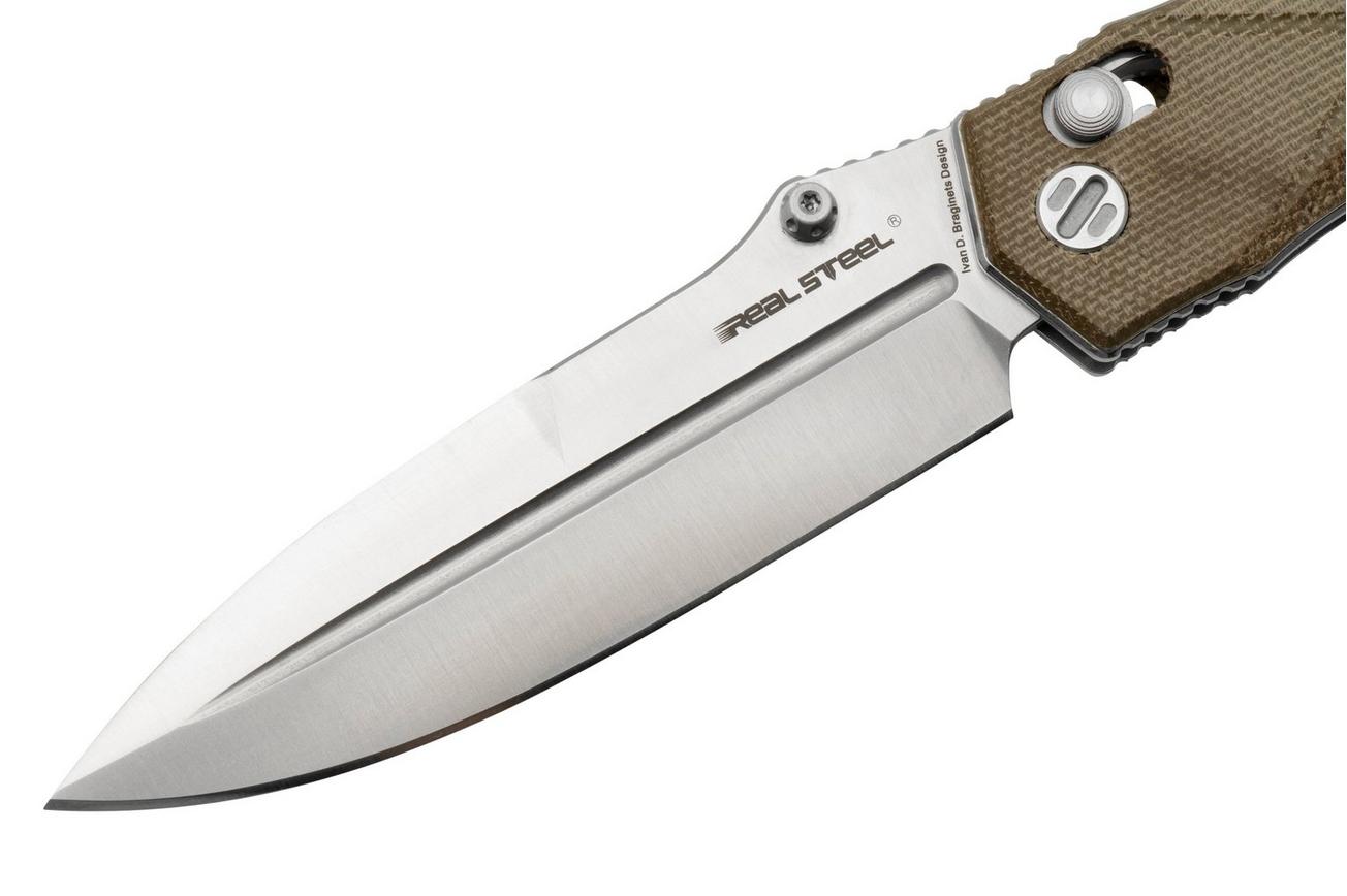 Real Steel Muninn 7751GM Green Micarta, Satin VG-10, zakmes