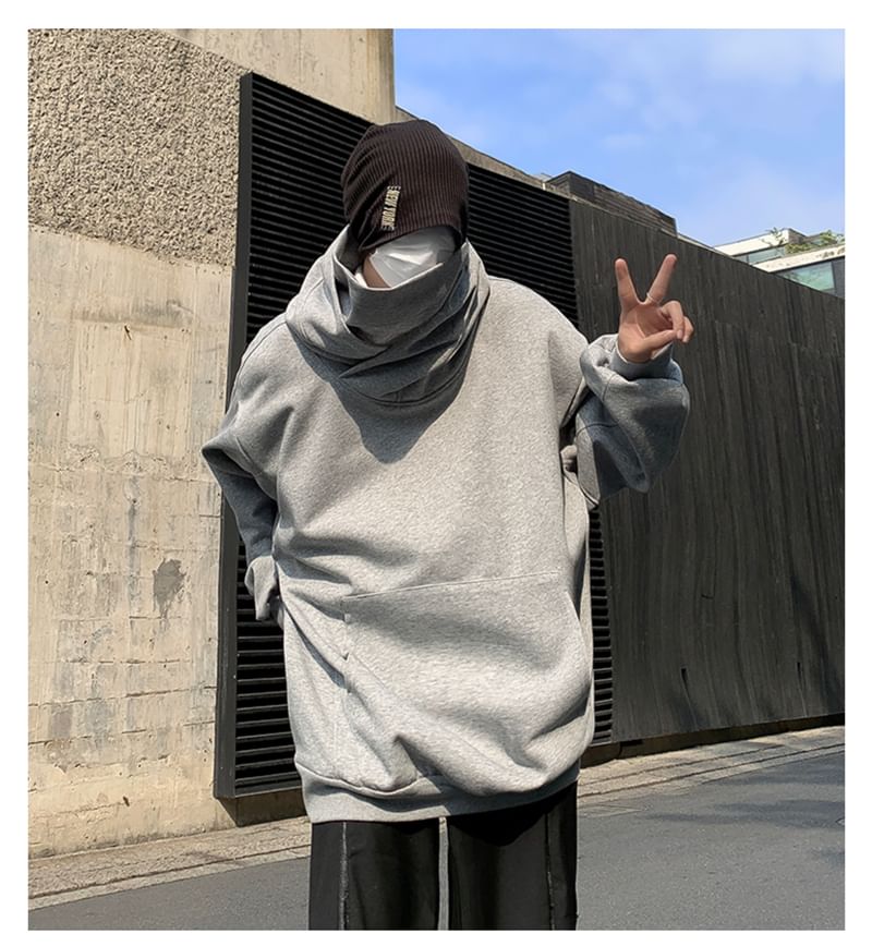 emeisa - Effen hoodie met col