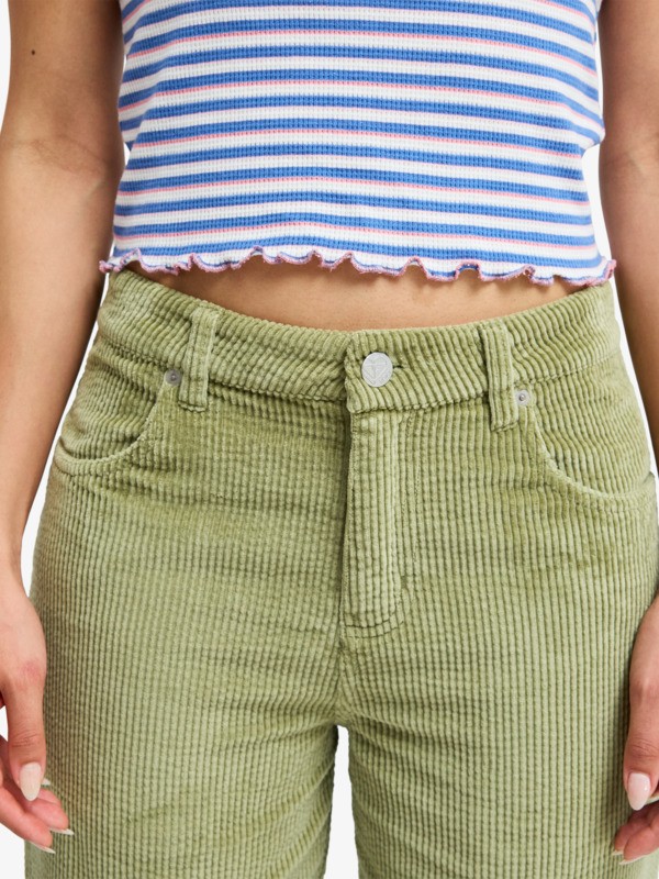 Dawn Patrol Corduroy Pantalon en velours Vert Femme