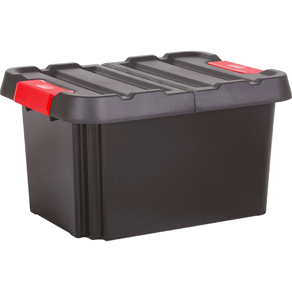 Bac de rangement STOCK'R noir 58L