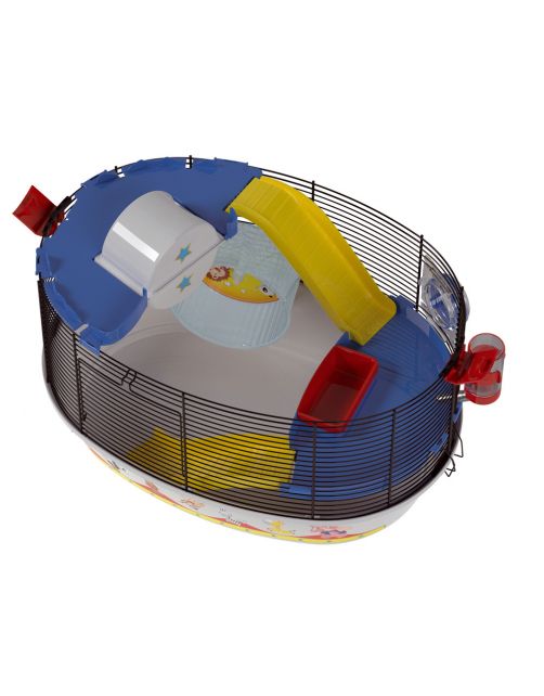 Ferplast Hamsterkooi Circus Fun - Dierenverblijf - 49.5x34x42.5 cm Wit Rood Zwart