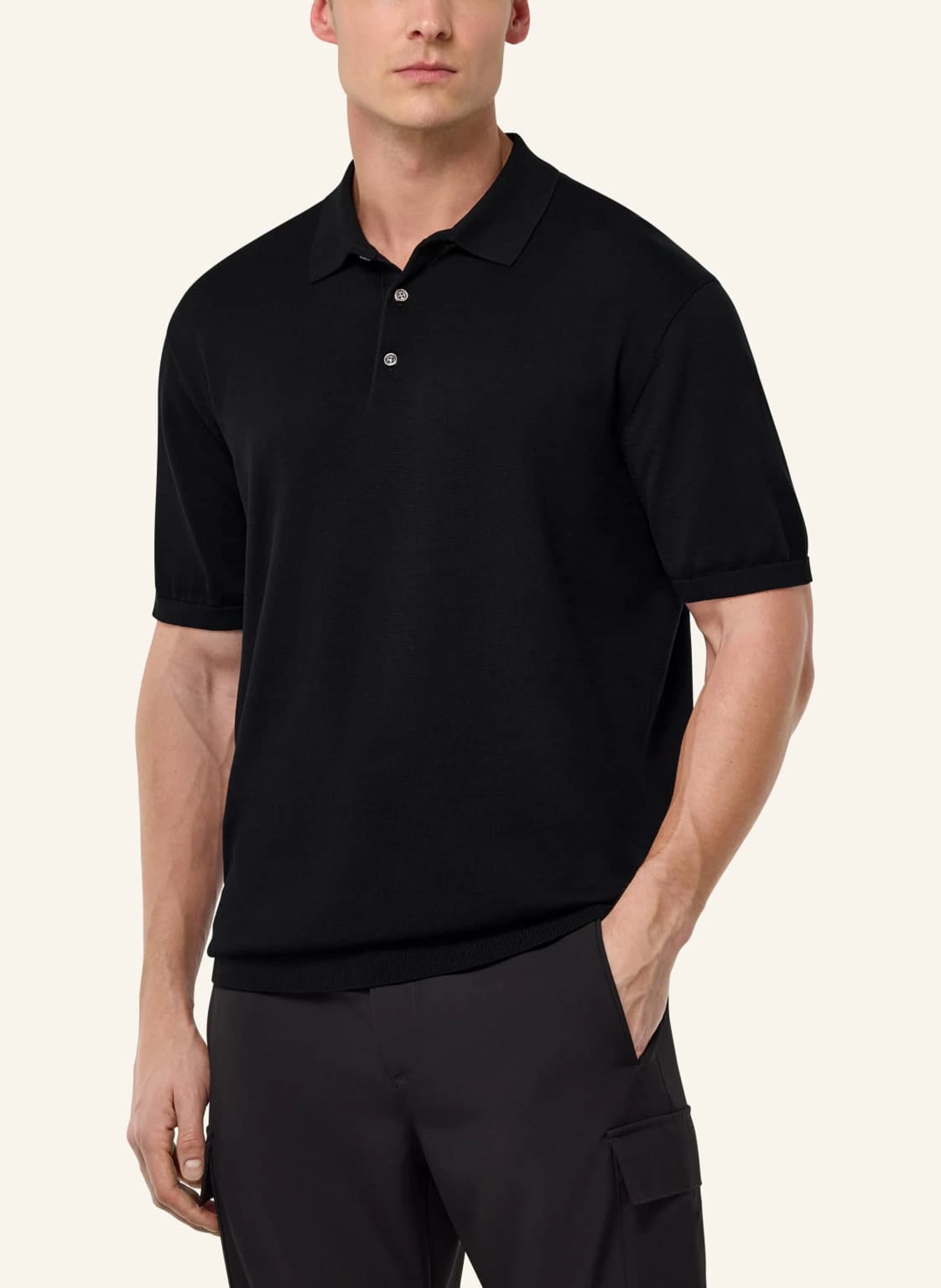 BOGGI MILANO Strick-Poloshirt