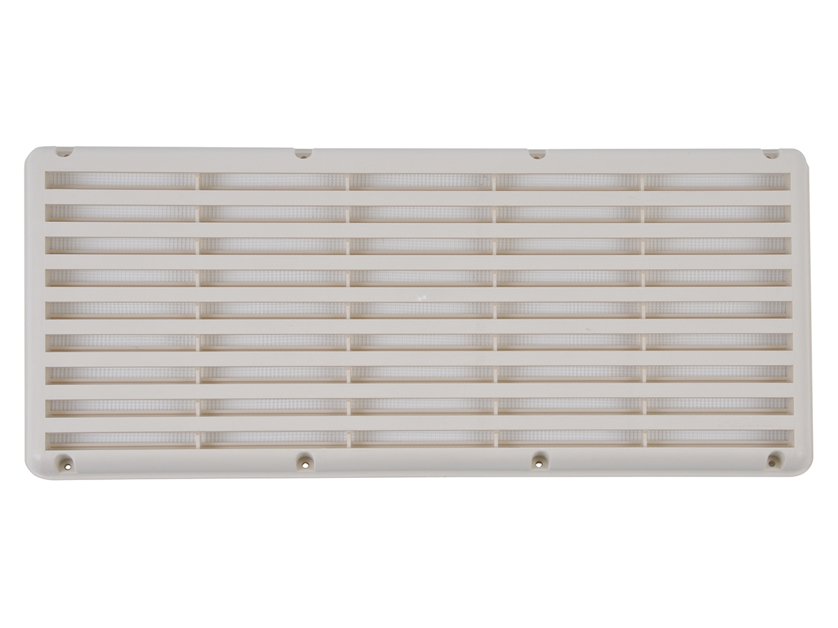Ventilatierooster voorzien van gaas