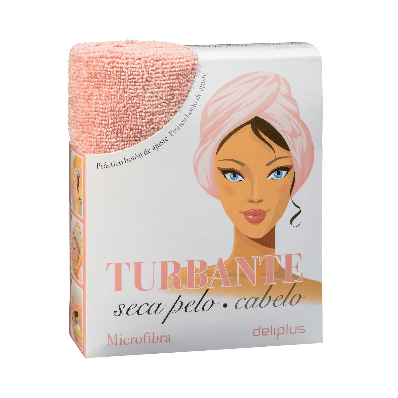Serviette turban sèche-cheveux en microfibre Deliplus