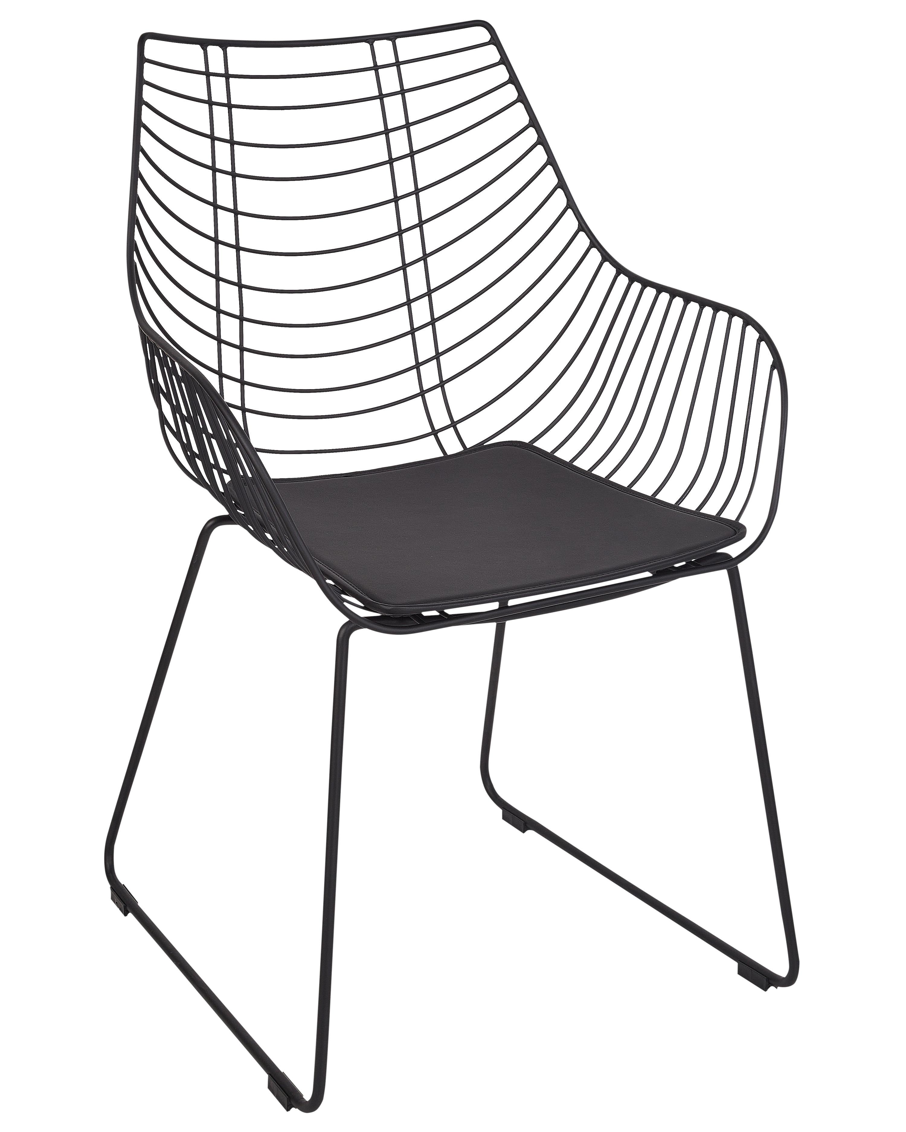 Set van 2 eetkamerstoelen ANNAPOLIS Metaal Zwart