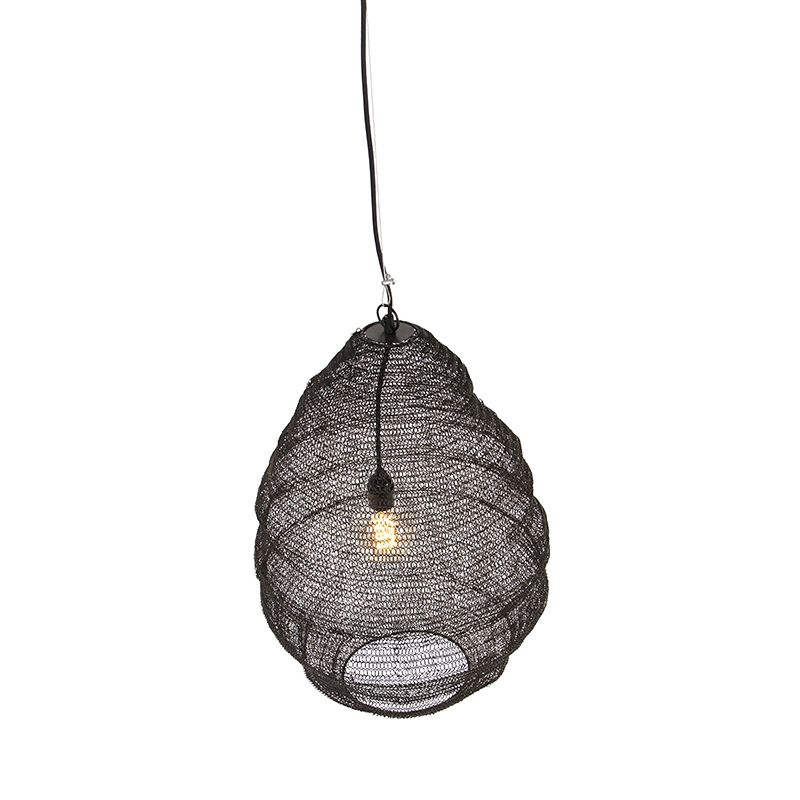 Oosterse hanglamp zwart 45 cm - Nidum L